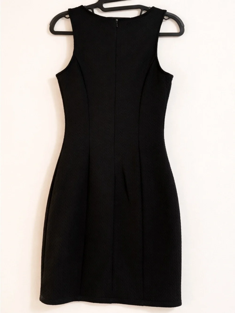 Black Sleeveless Dress with Crochet Cutout Front Detail